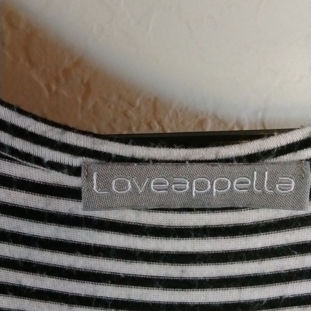 Black and white striped loveappella dress